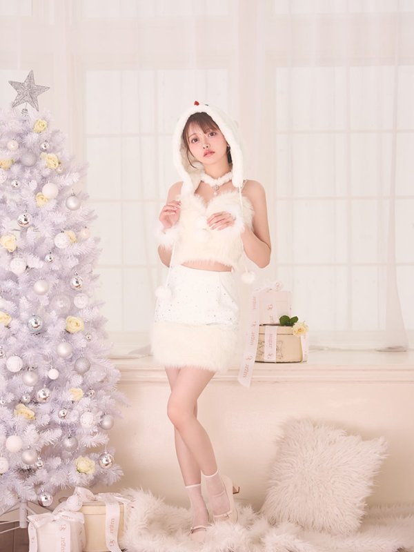 画像6: 【即日発送】【サンタ】ファービジューセットアップ雪だるまコスプレ【コスプレ6点セット】【XS-Mサイズ/1カラー】[HC02] (6)