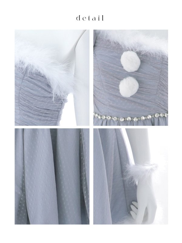 画像38: 【ノベルティ】【予約 / 11月中旬発送予定】【送料無料！】【サンタ】ワンショルリボンドットチュールサンタコスプレ【コスプレ4点セット】【XS-Lサイズ/2カラー】[OF03] (38)