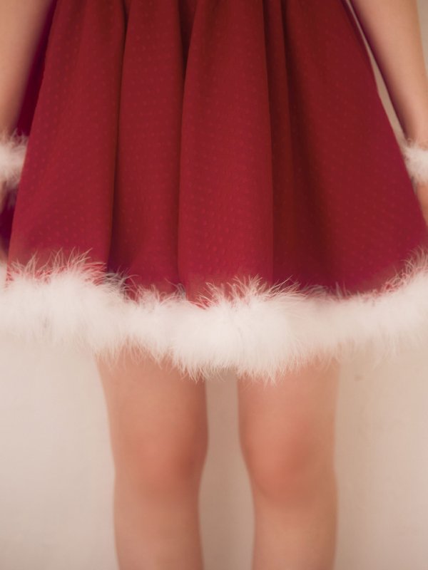 画像34: 【ノベルティ】【予約 / 11月中旬発送予定】【送料無料！】【サンタ】ワンショルリボンドットチュールサンタコスプレ【コスプレ4点セット】【XS-Lサイズ/2カラー】[OF03] (34)