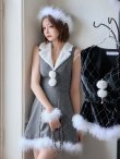 画像23: 【即日発送】【サンタ】ファー襟付きラメワンピサンタコスプレ【コスプレ4点セット】【S-Mサイズ/2カラー】[HC02] (23)