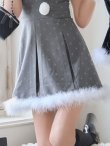 画像30: 【即日発送】【サンタ】ファー襟付きラメワンピサンタコスプレ【コスプレ4点セット】【S-Mサイズ/2カラー】[HC02] (30)