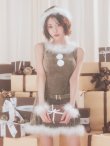 画像3: 【即日発送】【サンタ】ベルト付きファーサンタコスプレ【コスプレ4点セット】【XS-XLサイズ/3カラー】[OF04] (3)