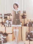 画像17: 【即日発送】【サンタ】ベルト付きファーサンタコスプレ【コスプレ4点セット】【XS-XLサイズ/3カラー】[OF04] (17)