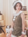 画像22: 【即日発送】【サンタ】ベルト付きファーサンタコスプレ【コスプレ4点セット】【XS-XLサイズ/3カラー】[OF04] (22)