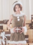 画像25: 【即日発送】【サンタ】ベルト付きファーサンタコスプレ【コスプレ4点セット】【XS-XLサイズ/3カラー】[OF04] (25)