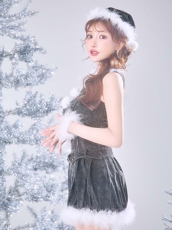 画像18: 【即日発送】【サンタ】ベルト付きファーサンタコスプレ【コスプレ4点セット】【XS-XLサイズ/3カラー】[OF04] (18)