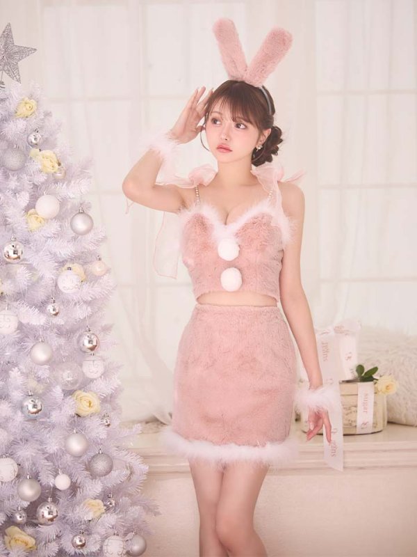 画像16: 【即日発送】【サンタ】チュールリボンセットアップサンタコスプレ【コスプレ7点セット】【XS-Mサイズ/2カラー】[OF01] (16)