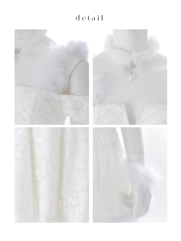 画像25: 【即日発送】【サンタ】ラメチュールオフショルリボンサンタコスプレ【コスプレ5点セット】【XS-Lサイズ/1カラー】[HC02] (25)