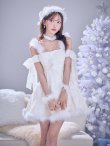 画像16: 【即日発送】【サンタ】ラメチュールオフショルリボンサンタコスプレ【コスプレ5点セット】【XS-Lサイズ/1カラー】[HC02] (16)