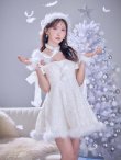 画像8: 【即日発送】【サンタ】ラメチュールオフショルリボンサンタコスプレ【コスプレ5点セット】【XS-Lサイズ/1カラー】[HC02] (8)