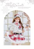 画像2: 【即日発送】【サンタ】ロゼチェックビジューライントナカイ【Malymoon/マリームーン】【コスプレ11点セット】【フリーサイズ/1カラー】[HC03] (2)