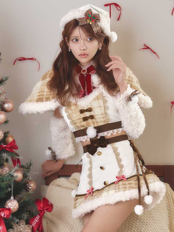 画像25: 【即日発送】【サンタ】ノエルドチェックケープサンタ【Malymoon/マリームーン】【コスプレ9点セット】【フリーサイズ/2カラー】[OF03] (25)