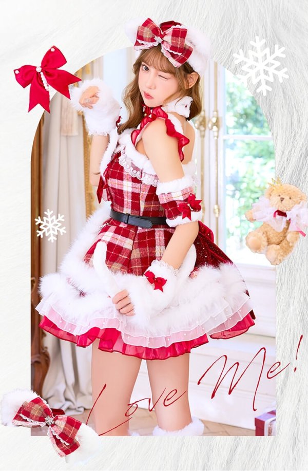 画像6: 【送料無料！】【サンタ】【Malymoon/マリームーン】ラブミーキャットリボンサンタ【13点SET】【SM-MLサイズ】【予約/12月上旬発送予定】[OF04] (6)