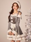 画像35: 【一部予約 / 10月下旬発送予定】【送料無料！】【サンタ】グリッターリボン2段フレアサンタコスプレ【コスプレ4点セット】【XS-XLサイズ/8カラー】[OF03] (35)
