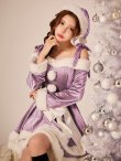 画像8: 【一部予約 / 10月下旬発送予定】【送料無料！】【サンタ】グリッターリボン2段フレアサンタコスプレ【コスプレ4点セット】【XS-XLサイズ/8カラー】[OF03] (8)
