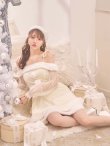 画像3: 【サンタSALE!!】【即日発送】【サンタコス 3点セット】【XS-XLサイズ/1カラー】オフショルダーシアーチュールフレアサンタコスプレ[HC02] (3)