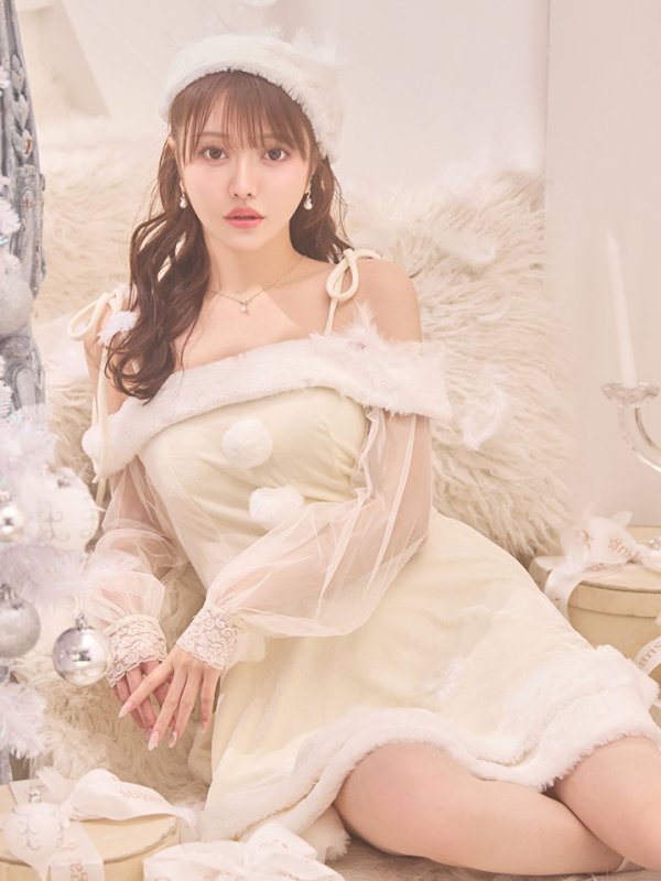 画像15: 【サンタSALE!!】【即日発送】【サンタコス 3点セット】【XS-XLサイズ/1カラー】オフショルダーシアーチュールフレアサンタコスプレ[HC02] (15)