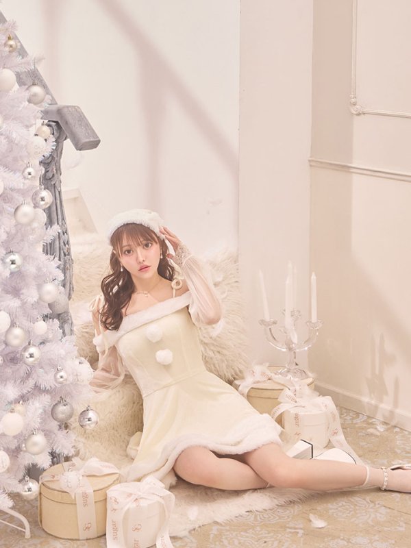 画像19: 【サンタSALE!!】【即日発送】【サンタコス 3点セット】【XS-XLサイズ/1カラー】オフショルダーシアーチュールフレアサンタコスプレ[HC02] (19)