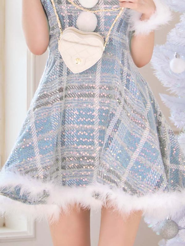 画像19: 【サンタSALE!!】即日発送!【サンタコス 4点セット】【S-Lサイズ/1カラー】フレアツイードサンタ[OF01] (19)