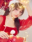 画像16: 【サンタSALE!!】【即日発送】【サンタコス 3点セット】【S-Lサイズ/1カラー】チュールシアーフレアサンタコスプレ[HC02] (16)