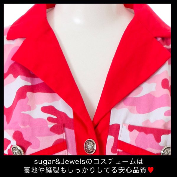 画像11: 【SALE!!】【ハロウィンコスプレ3点セット】ピンクアーミーワンピース【S-XLサイズ/1カラー】（STEE06 W）[HC03] (11)