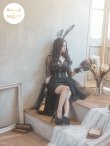 画像1: 【即日発送】ブラックバニーコスプレセット/ショートインロング【sugar nineハロウィン4点セット】 【S?XLサイズ/1カラー】[YMT] (1)