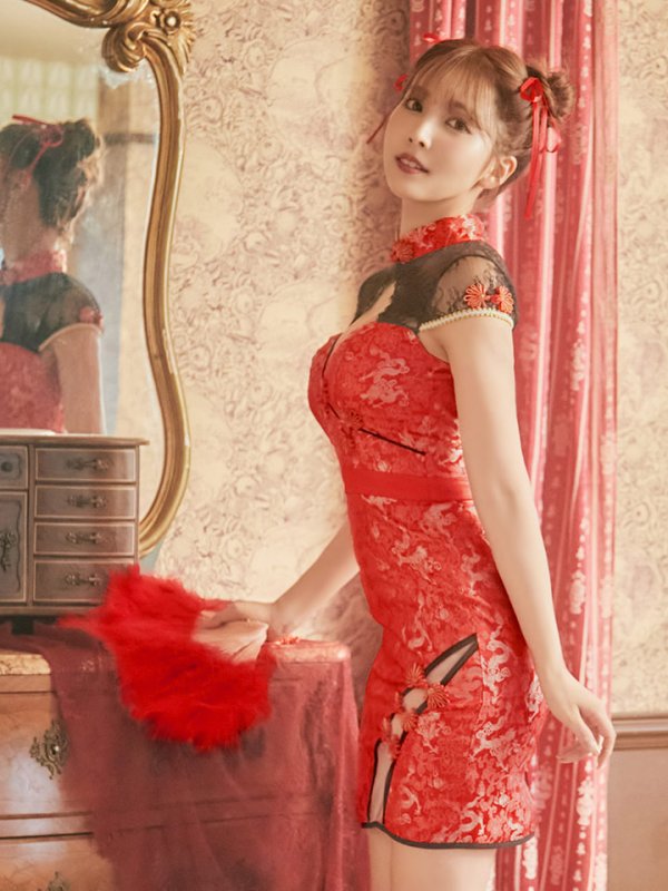 画像12: 【即日発送】タイトチャイナドレスコスプレセット【sugar nineハロウィン2点セット】【4サイズ/3カラー】(SE01YN)【OF01】 (12)