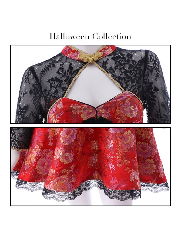 画像19: 【即日発送】フレアチャイナドレスコスプレセット【sugar nineハロウィン2点セット】【4サイズ/2カラー】(SE01YN)【HC03】 (19)