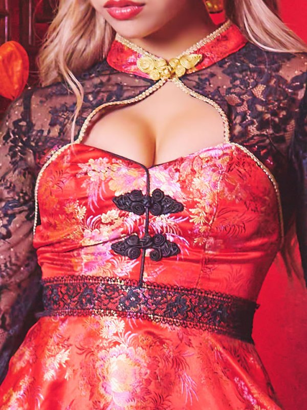 画像10: 【即日発送】フレアチャイナドレスコスプレセット【sugar nineハロウィン2点セット】【4サイズ/2カラー】(SE01YN)【HC03】 (10)