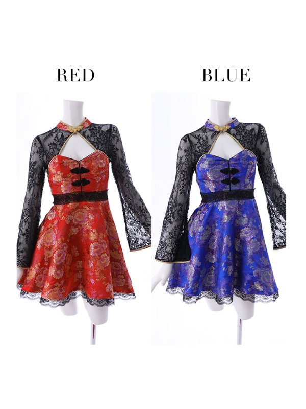 画像12: 【即日発送】フレアチャイナドレスコスプレセット【sugar nineハロウィン2点セット】【4サイズ/2カラー】(SE01YN)【HC03】 (12)