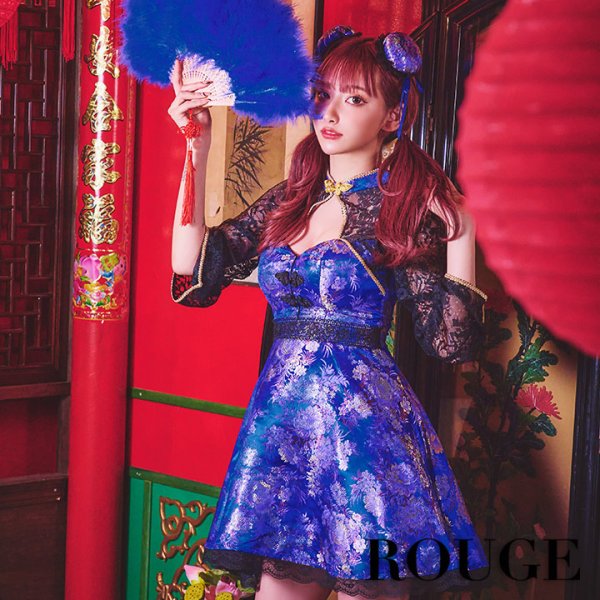 画像12: 【即日発送】フレアチャイナドレスコスプレセット【sugar nineハロウィン2点セット】【4サイズ/2カラー】(SE01YN)【OF01】 (12)