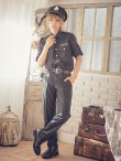 画像8: 【即日発送】ブラックポリスコスプレセット【sugar nineハロウィン5点セット】【M-XLサイズ/1カラー】[OF01-Bsv/YMT-Bg] (8)