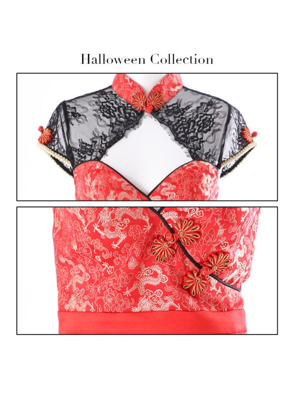 画像19: 【即日発送】ロングチャイナドレスコスプレセット【ハロウィン2点セット】【4サイズ/2カラー】(SE01YN)【HC03】 (19)