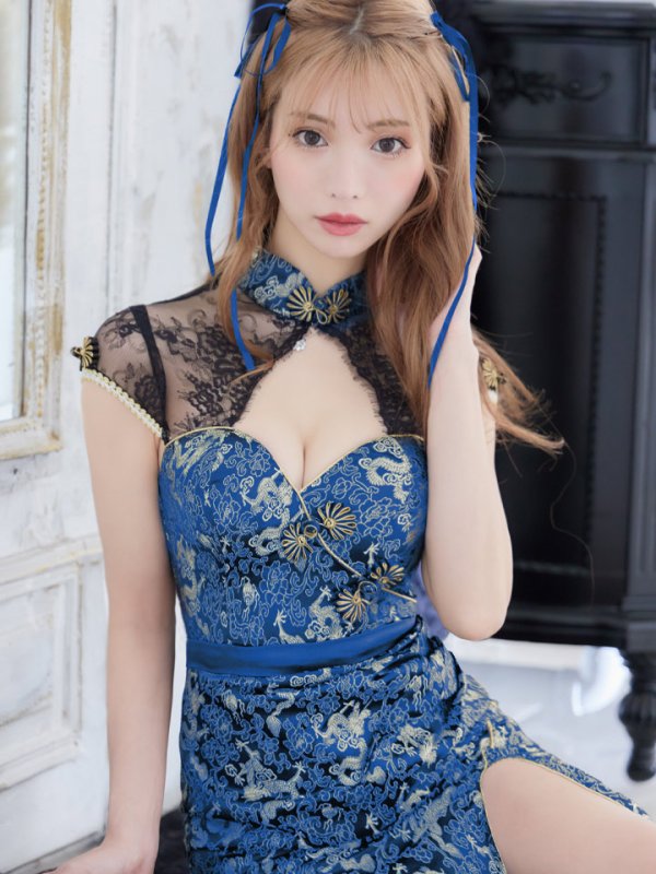 画像5: 【即日発送】ロングチャイナドレスコスプレセット【ハロウィン2点セット】【4サイズ/2カラー】(SE01YN)【OF01】 (5)