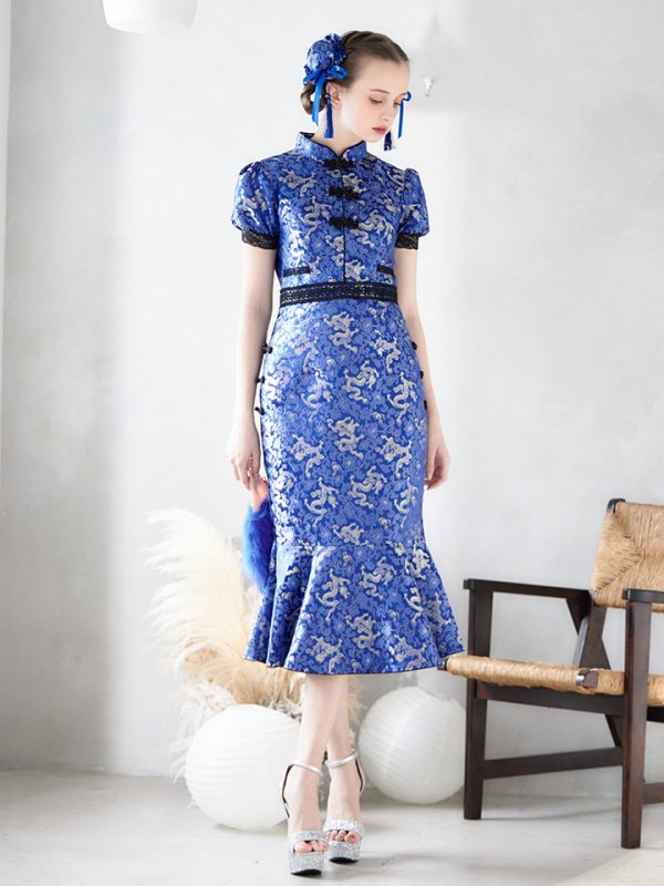 画像6: 【SALE!!】【即日発送】マーメイドスカートチャイナドレスコスプレ (SE01YN)【sugar nineハロウィン2点セット】【S-Lサイズ/2カラー】[OF01] (6)