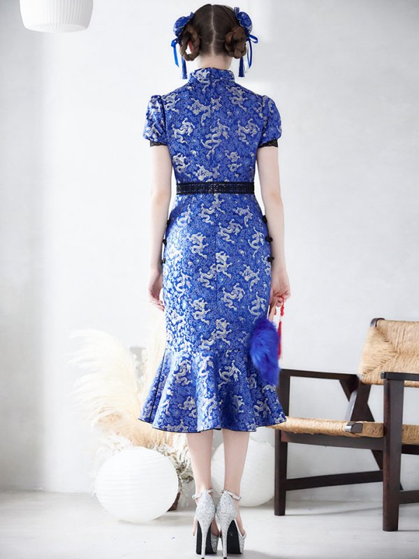 画像7: 【SALE!!】【即日発送】マーメイドスカートチャイナドレスコスプレ (SE01YN)【sugar nineハロウィン2点セット】【S-Lサイズ/2カラー】[OF01] (7)