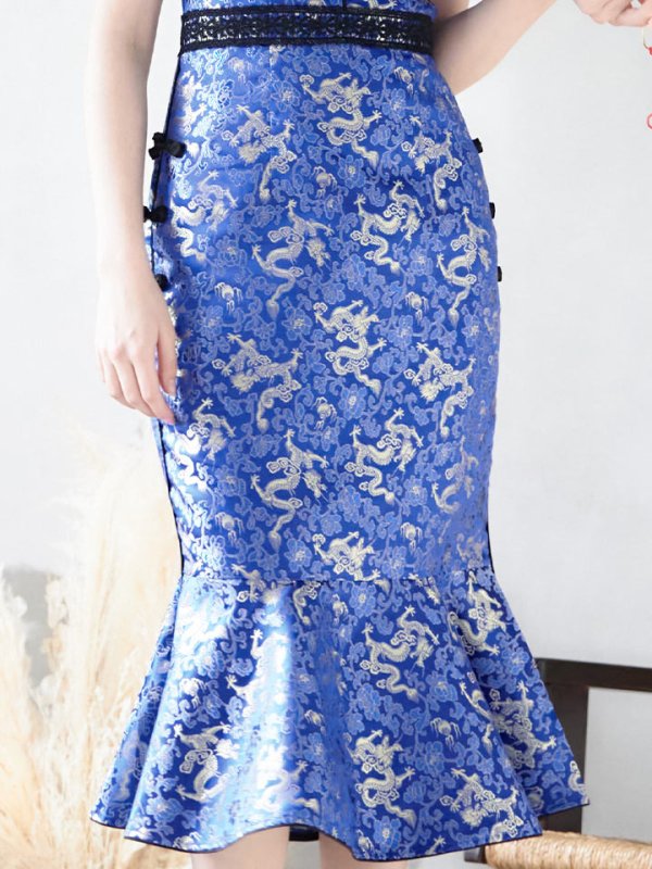 画像9: 【SALE!!】【即日発送】マーメイドスカートチャイナドレスコスプレ (SE01YN)【sugar nineハロウィン2点セット】【S-Lサイズ/2カラー】[OF01] (9)