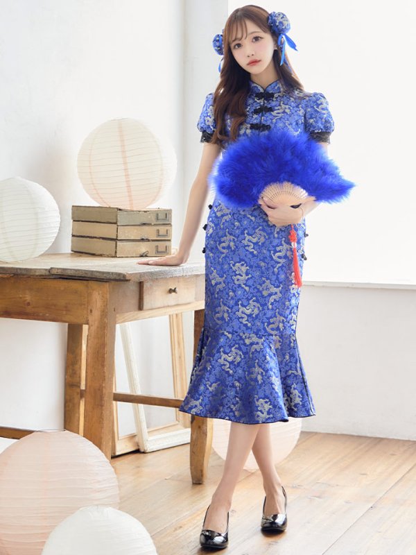 画像8: 【SALE!!】【即日発送】マーメイドスカートチャイナドレスコスプレ 【sugar nineハロウィン2点セット】【S-Lサイズ/1カラー】(SE01YN)[HC03] (8)