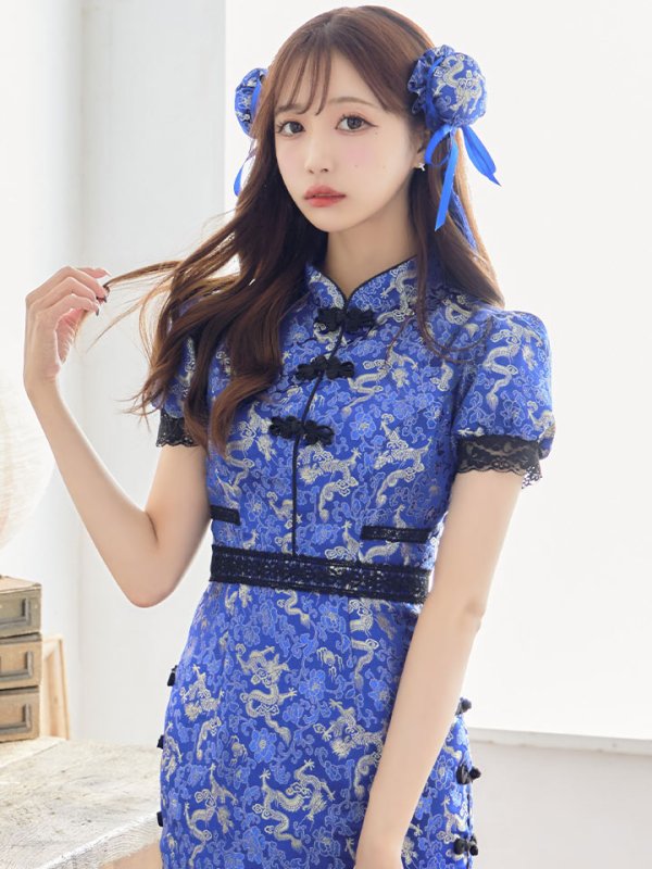 画像4: 【SALE!!】【即日発送】マーメイドスカートチャイナドレスコスプレ 【sugar nineハロウィン2点セット】【S-Lサイズ/1カラー】(SE01YN)[HC03] (4)