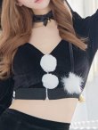 画像7: 【即日発送】セットアップベロアキャットコスプレ/2ピース/セパレート【sugar nineハロウィン4点セット】【S-Mサイズ/2カラー】[YMT] (7)