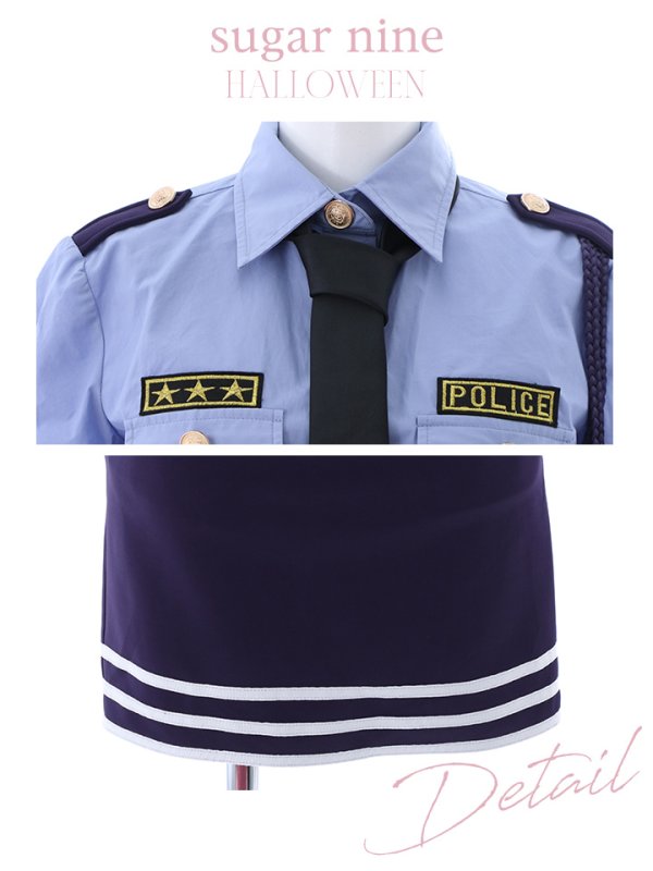 画像13: 【即日発送】【ハロウィン】ポリス/警察官コスプレ【コスプレ5点セット】【S-XLサイズ/1カラー】(HC0306-2)[HC03-Bnvg] (13)