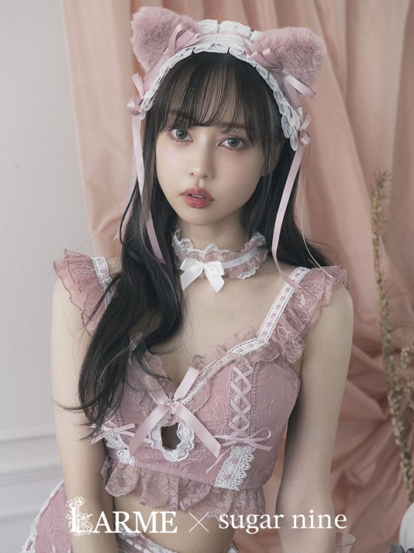 画像3: 【即日発送】【マリームーンコラボ】 セクシーレースキャット【ハロウィンコスプレ6点セット】【S-Lサイズ/5カラー】[HC03] (3)