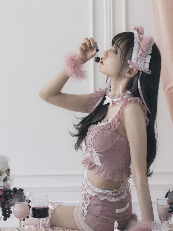 画像8: 【即日発送】【マリームーンコラボ】 セクシーレースキャット【ハロウィンコスプレ6点セット】【S-Lサイズ/5カラー】[HC03] (8)