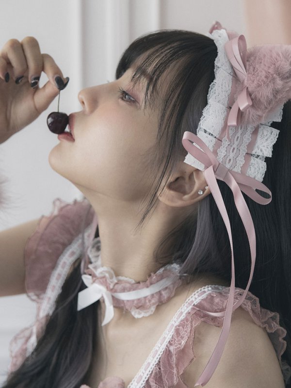 画像9: 【即日発送】【マリームーンコラボ】 セクシーレースキャット【ハロウィンコスプレ6点セット】【S-Lサイズ/5カラー】[HC03] (9)