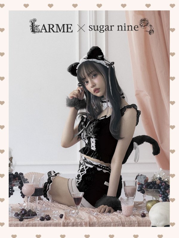 画像11: 【即日発送】【マリームーンコラボ】 セクシーレースキャット【ハロウィンコスプレ6点セット】【S-Lサイズ/5カラー】[HC03] (11)