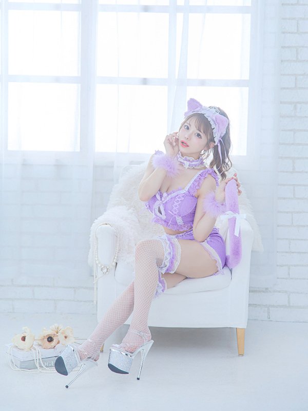 画像9: 【即日発送】【ハロウィン】【マリームーンコラボ】 セクシーレースキャット【コスプレ6点セット】【XS-L/7カラー】[HC03] (9)