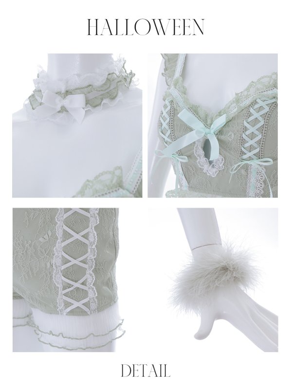 画像37: 【即日発送】【ハロウィン】【マリームーンコラボ】 セクシーレースキャット【コスプレ6点セット】【XS-L/7カラー】[OF01] (37)