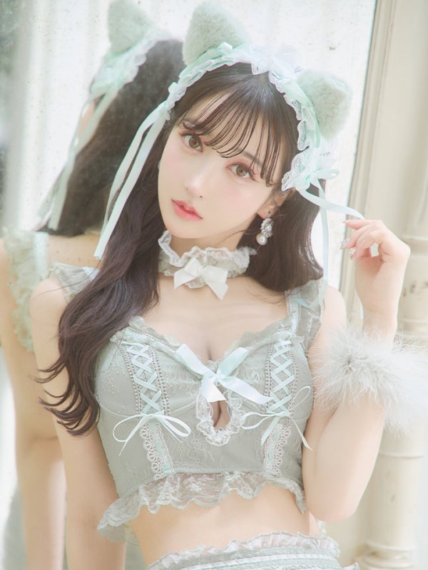 画像20: 【即日発送】【ハロウィン】【マリームーンコラボ】 セクシーレースキャット【コスプレ6点セット】【XS-L/7カラー】[OF01] (20)