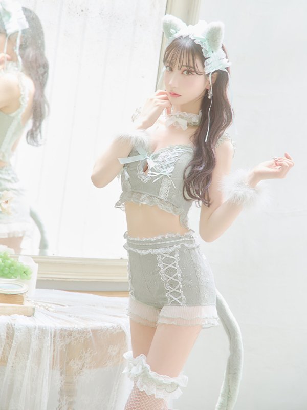 画像17: 【即日発送】【ハロウィン】【マリームーンコラボ】 セクシーレースキャット【コスプレ6点セット】【XS-L/7カラー】[OF01] (17)