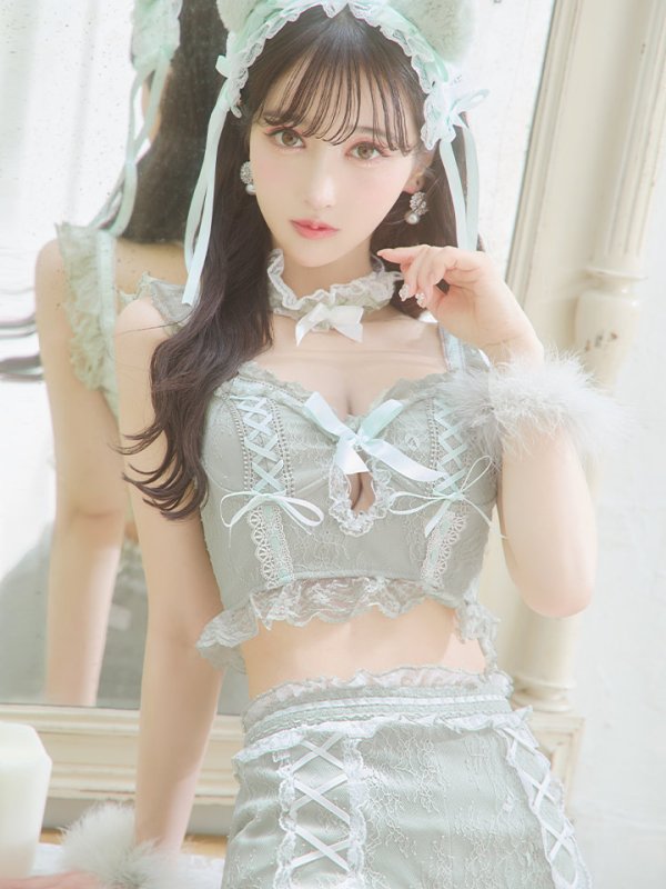 画像16: 【即日発送】【ハロウィン】【マリームーンコラボ】 セクシーレースキャット【コスプレ6点セット】【XS-L/7カラー】[OF01] (16)